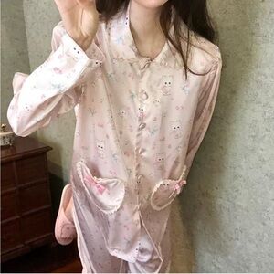 Pink Floral Women's Pajama Set